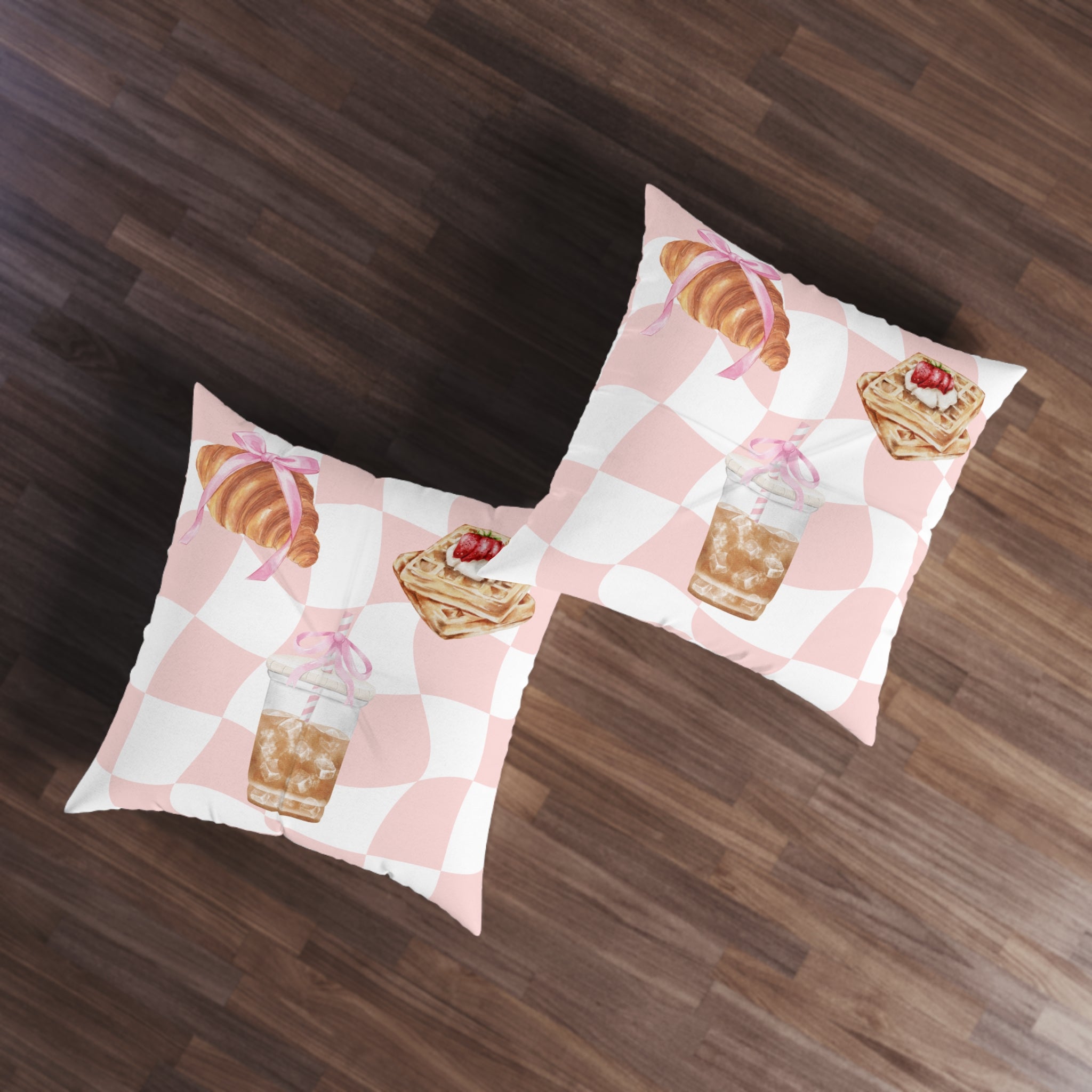 Breakfast Pastries Tufted Floor Pillow