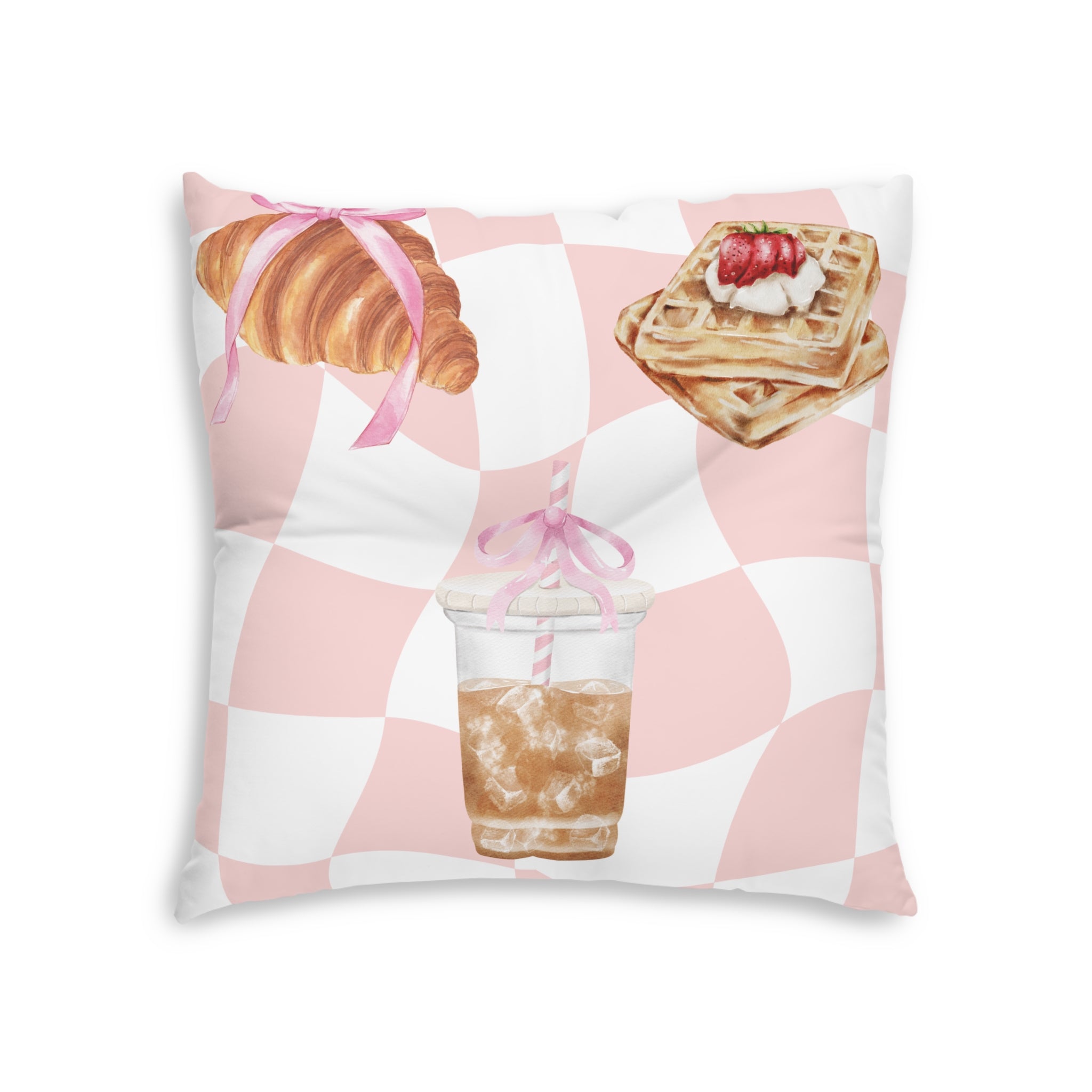 Breakfast Pastries Tufted Floor Pillow
